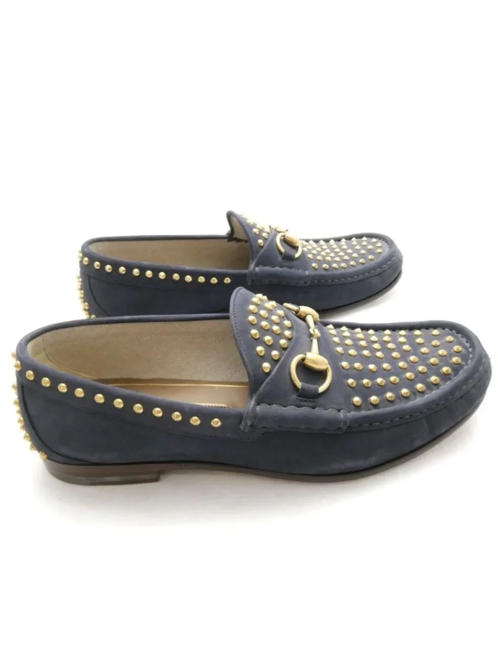 Gucci Horsebit Studded Loafers Shoes Flat 7.5